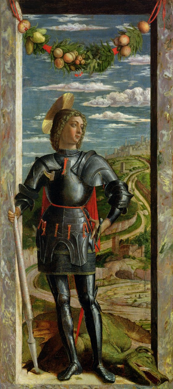 Sint Joris en de draak, 1466-67 door Andrea Mantegna