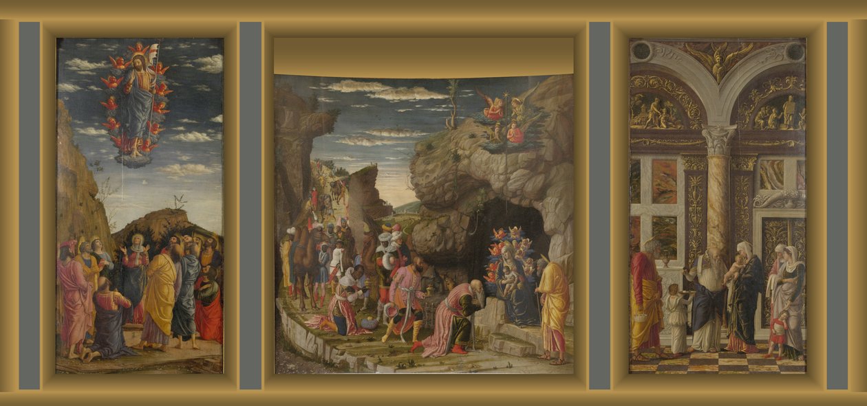 Drieluik door Andrea Mantegna