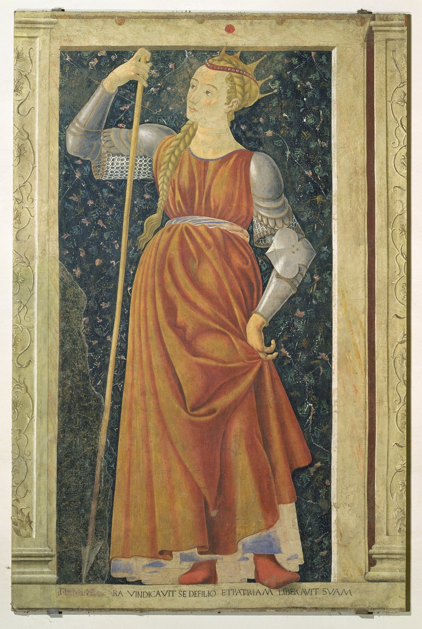 Koningin Tomyris, uit de Villa Carducci-serie van beroemde mannen en vrouwen, c.1450 door Andrea del Castagno