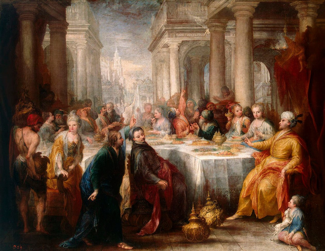 Het feest van Belsazar, 1705 door Andrea Celesti