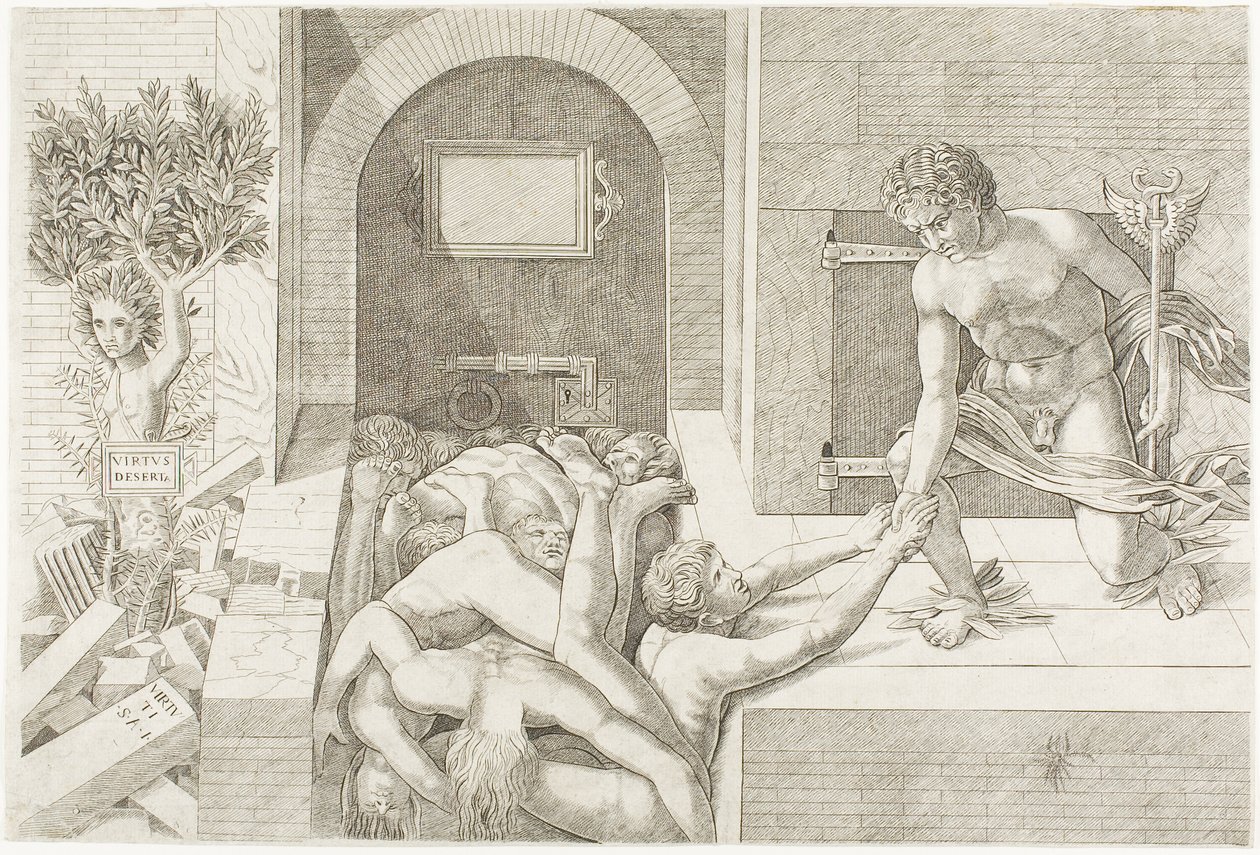 Onwetendheid en Mercurius door Andrea Mantegna