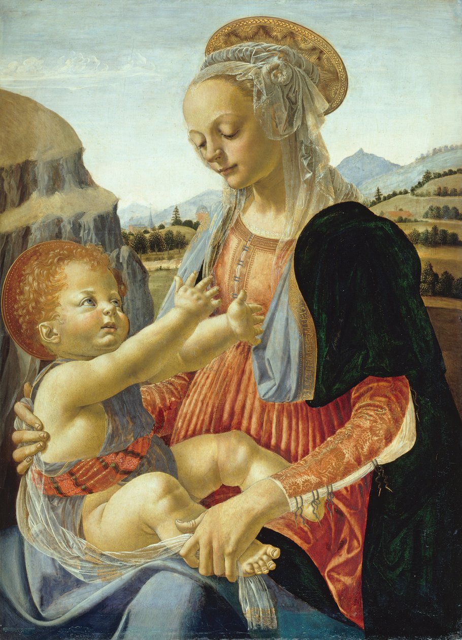 Madonna en Kind door Andrea Verrocchio