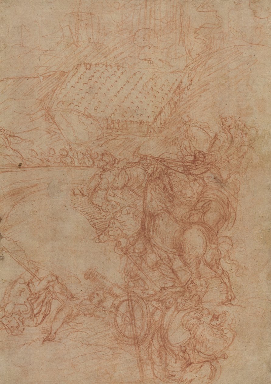 De Slag bij Spoleto door Andrea Vicentino after Titian