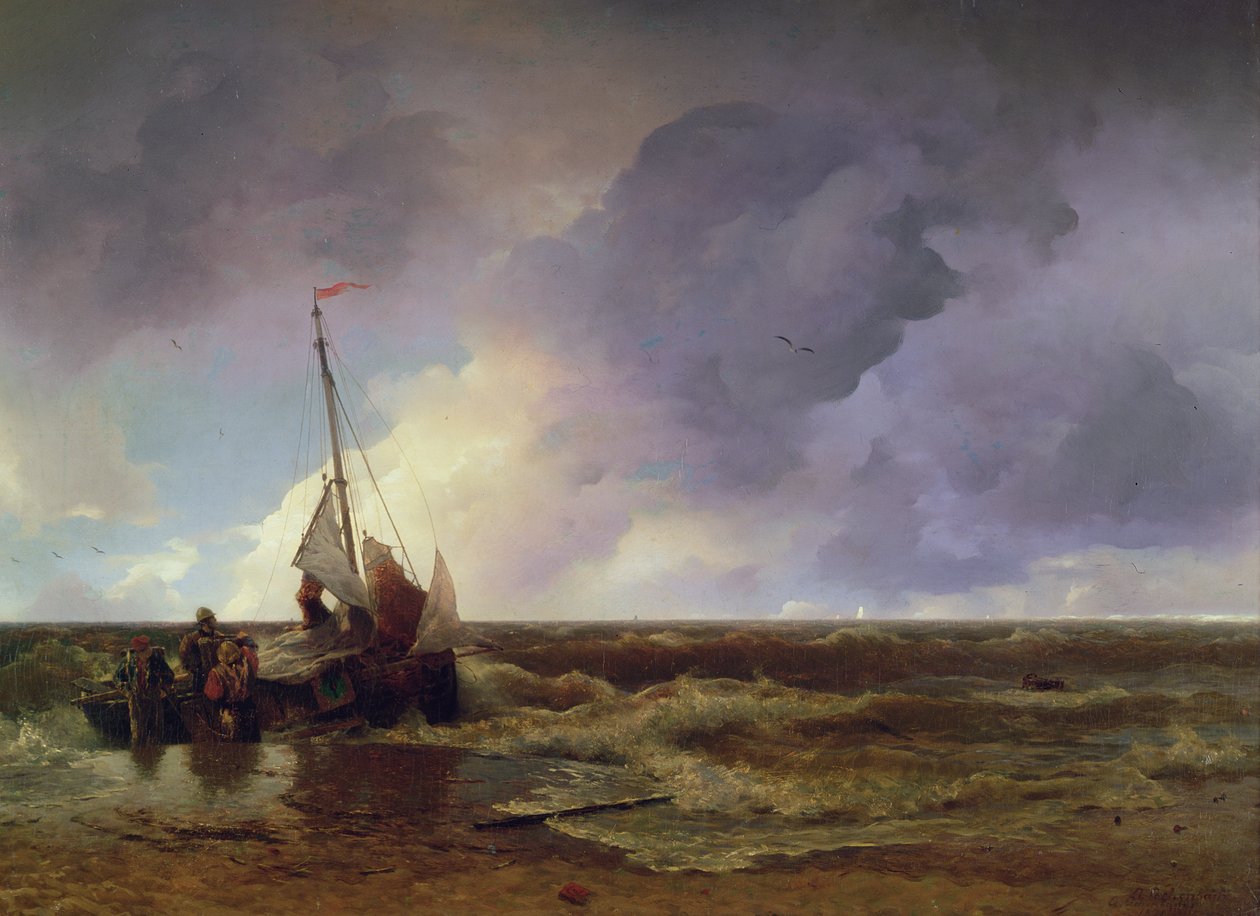 Aan land komen door Andreas Achenbach