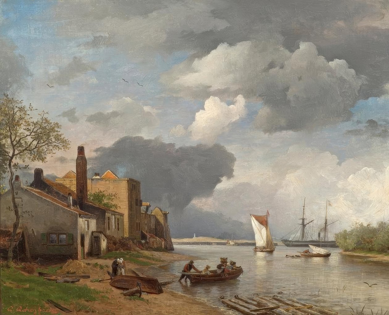 Opklarend weer door Andreas Achenbach