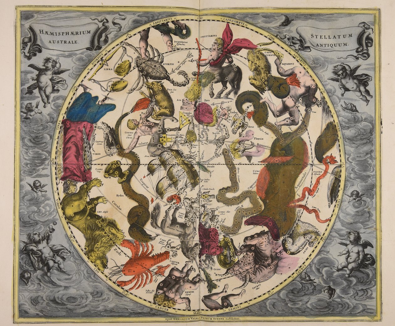 Haemisphaerium stellatum australe antiquum door Andreas Cellarius