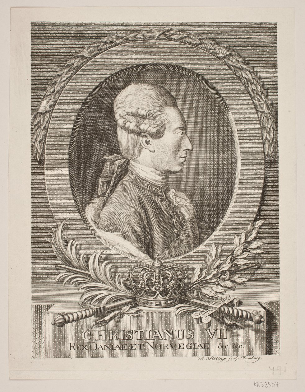 Christian VII door Andreas Støttrup