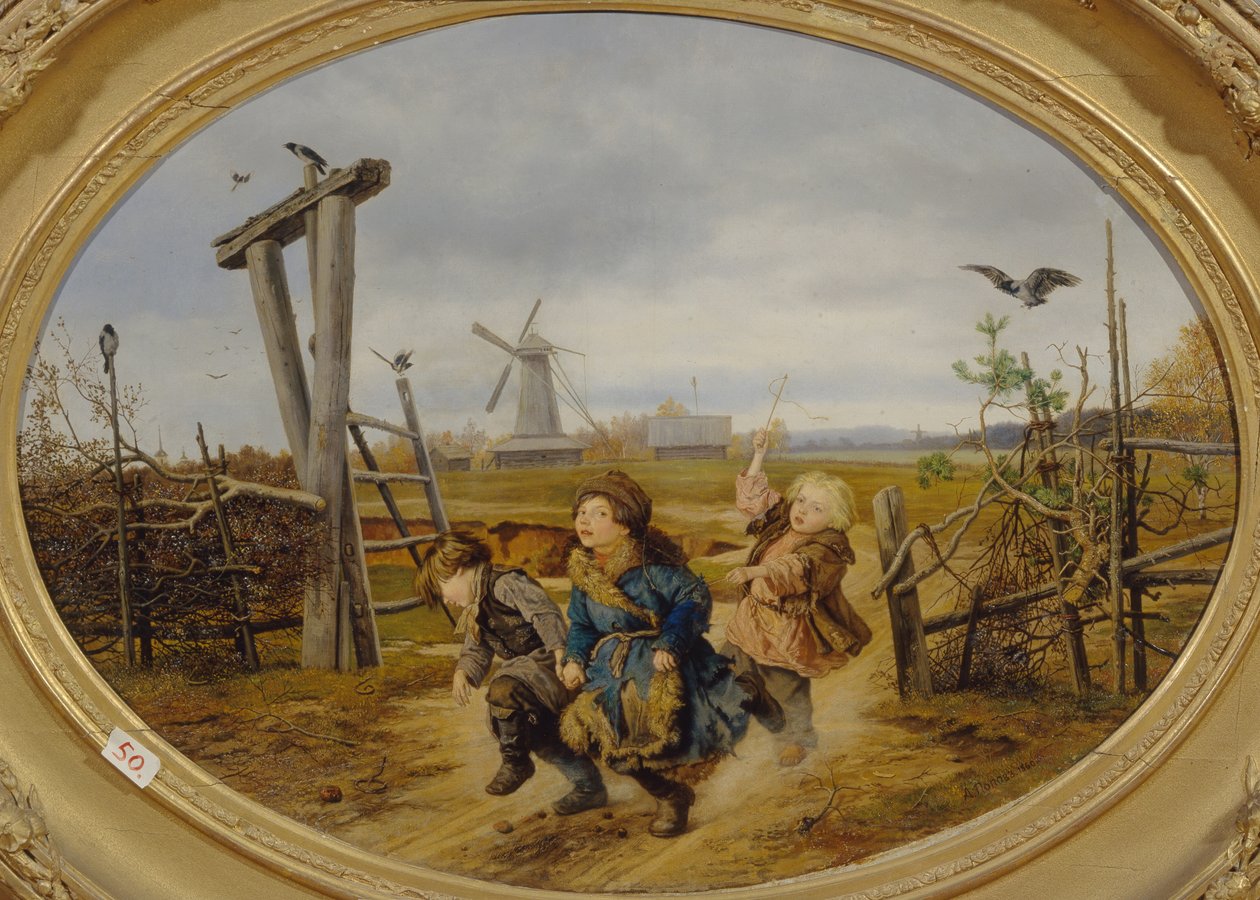 Troika, 1860 door Andrei Andreyevich Popov