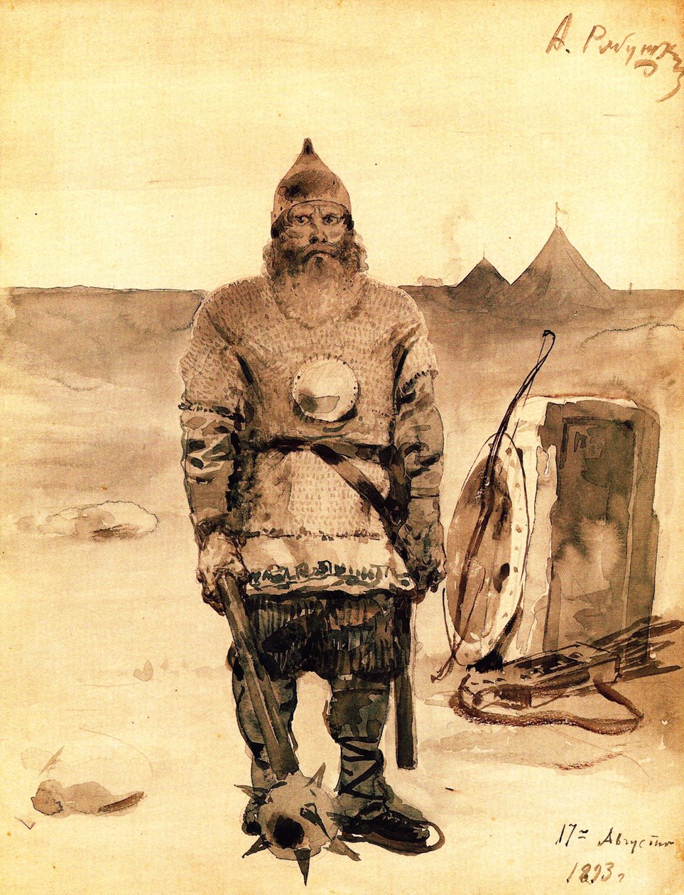 Ilya Muromets, 1893 door Andrei Petrovich Ryabushkin