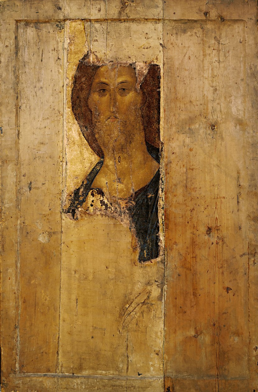 Russisch: "Almachtige Christus" Redder. Van de Deisus Chin door Andrei Rublev