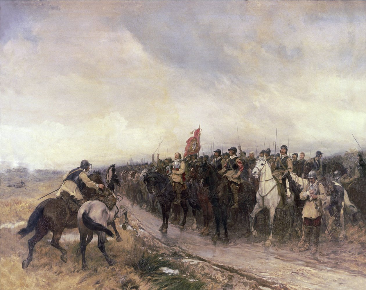 Cromwell bij Dunbar, 1650 door Andrew Carrick Gow