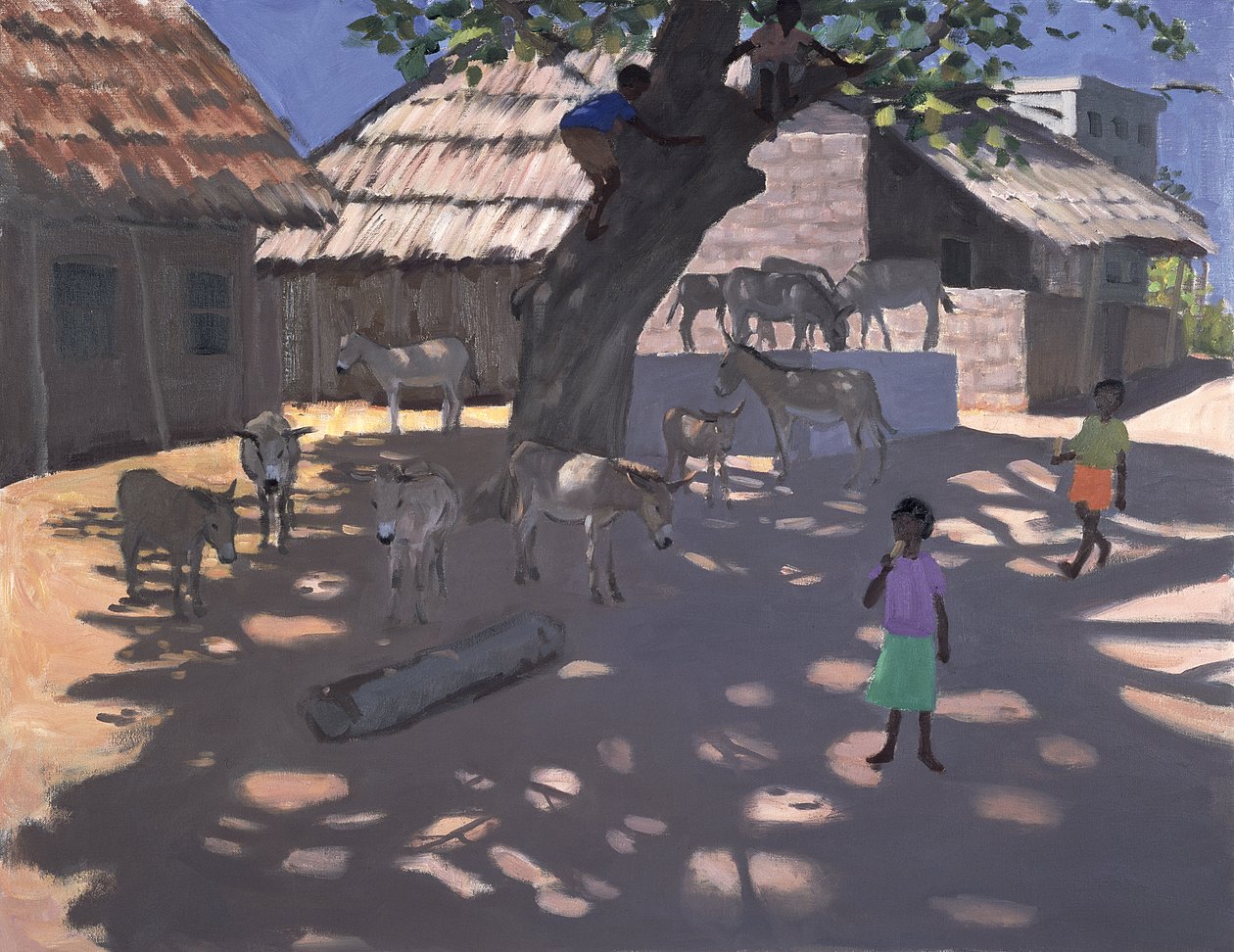 Ezels, Lamu, Kenia, 1995 door Andrew Macara