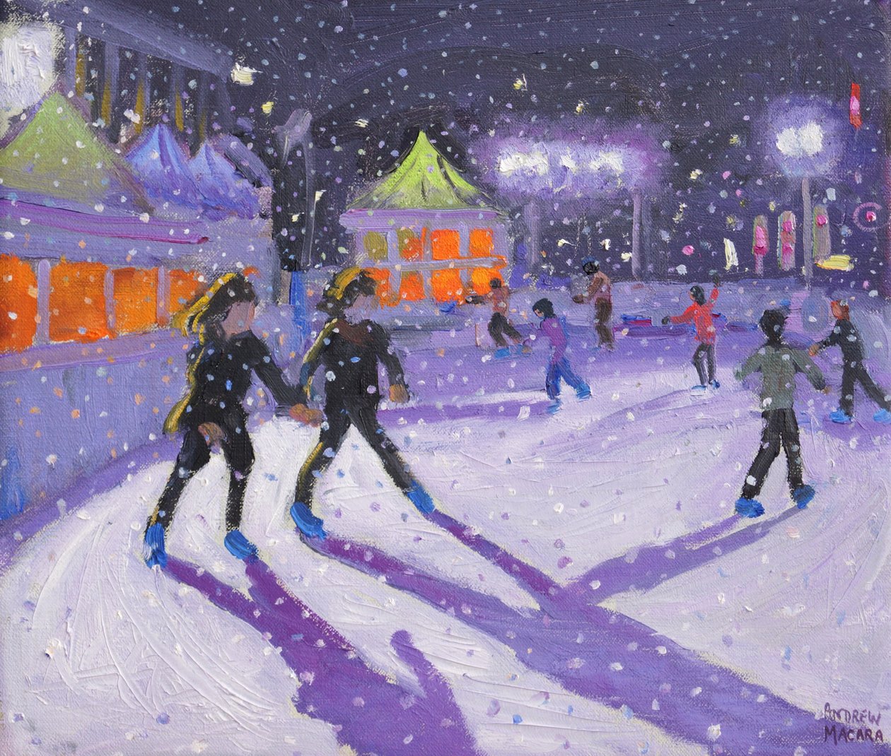 Nacht Schaatsers, Derby, 2014 door Andrew Macara