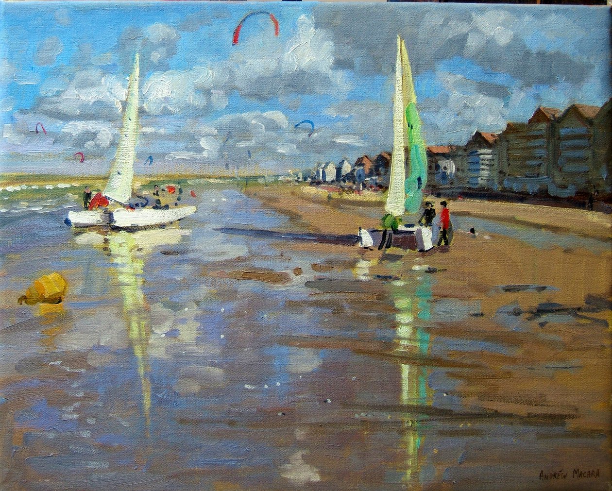 Reflectie, Bray Dunes, Frankrijk door Andrew Macara