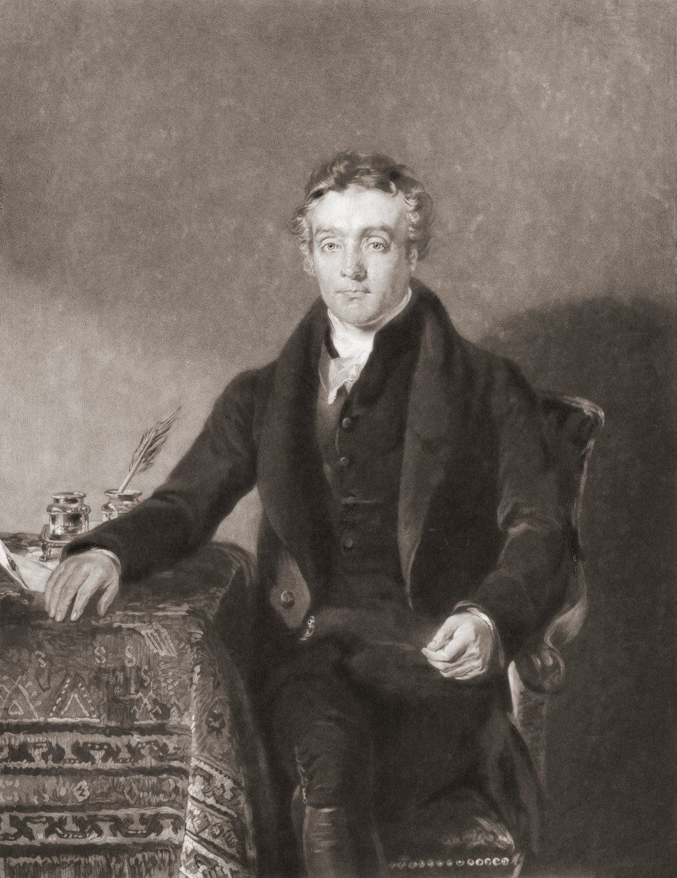 Thomas Chalmers. Portret door Andrew (after) Geddes