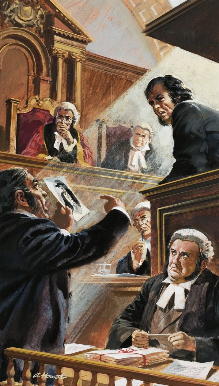 Scène in de rechtbank door Andrew Howat