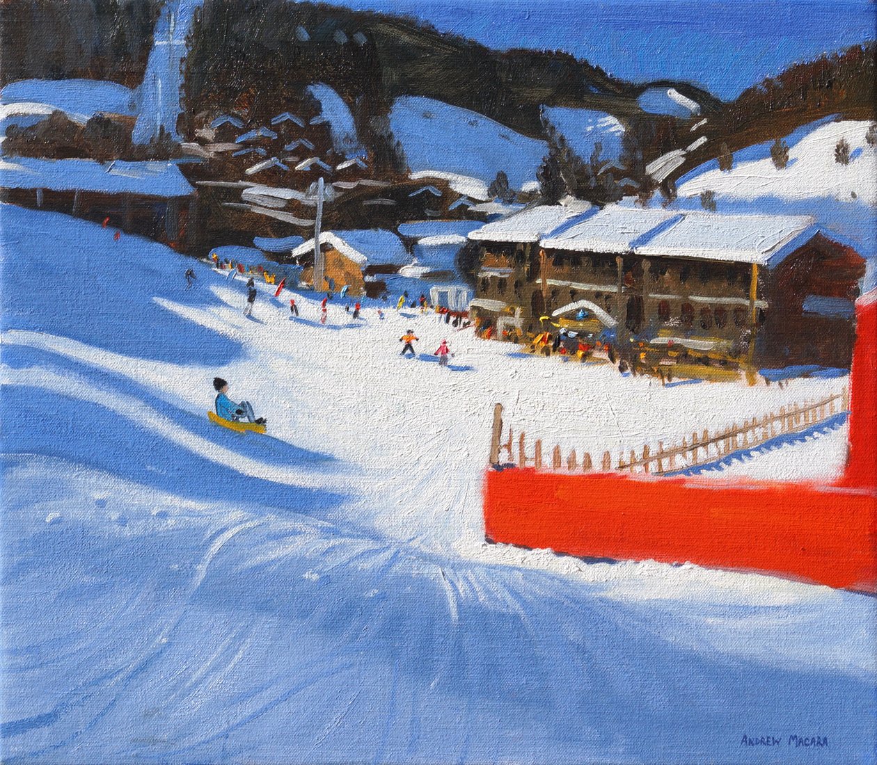 Skiën; La Clusaz, Frankrijk door Andrew Macara