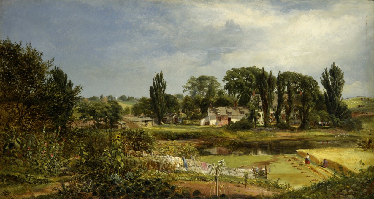 Long Island Homestead, Studie uit de natuur door Andrew W. Warren