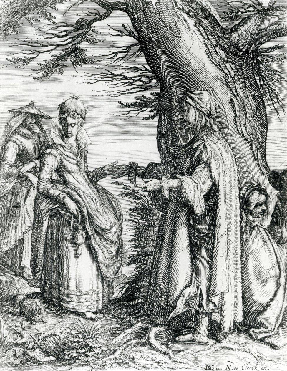 De waarzegster, ca. 1608 door Andries Jacobsz Stock