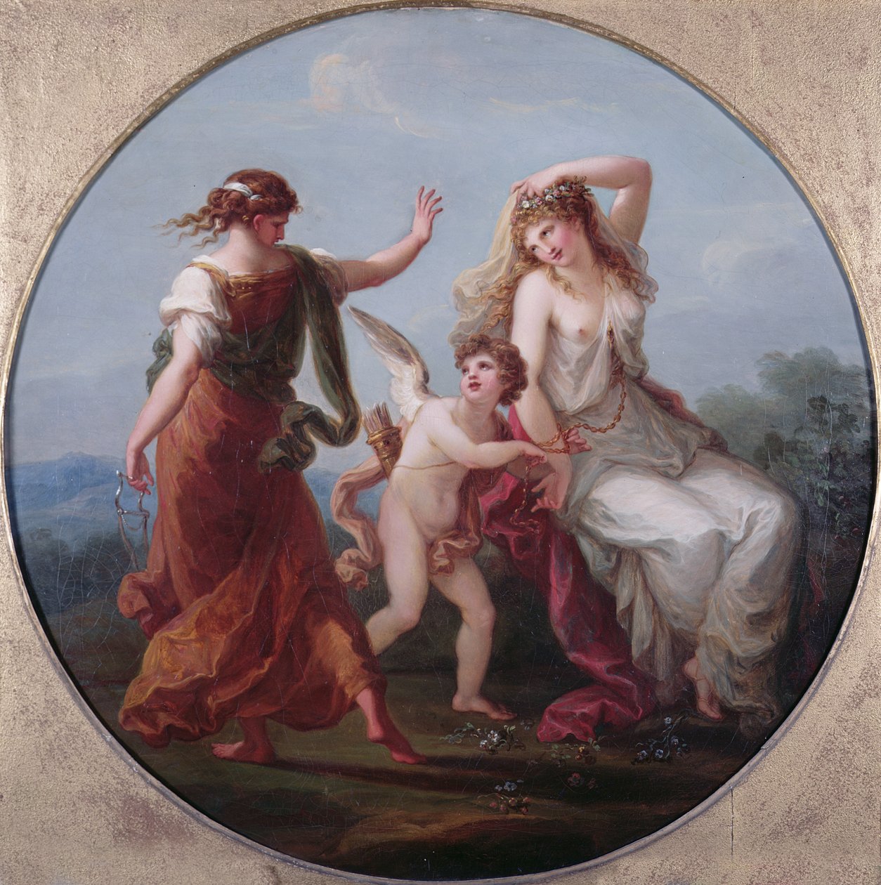 Liefde overwint voorzichtigheid door Angelica Kauffmann