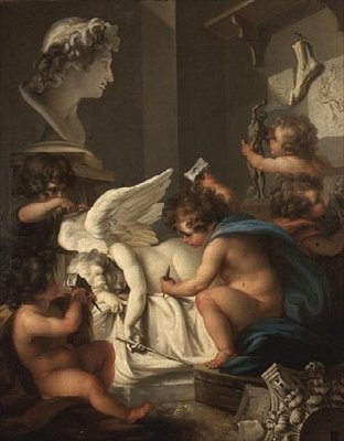 Beeldhouwwerk door Angelica (attr. to) Kauffmann