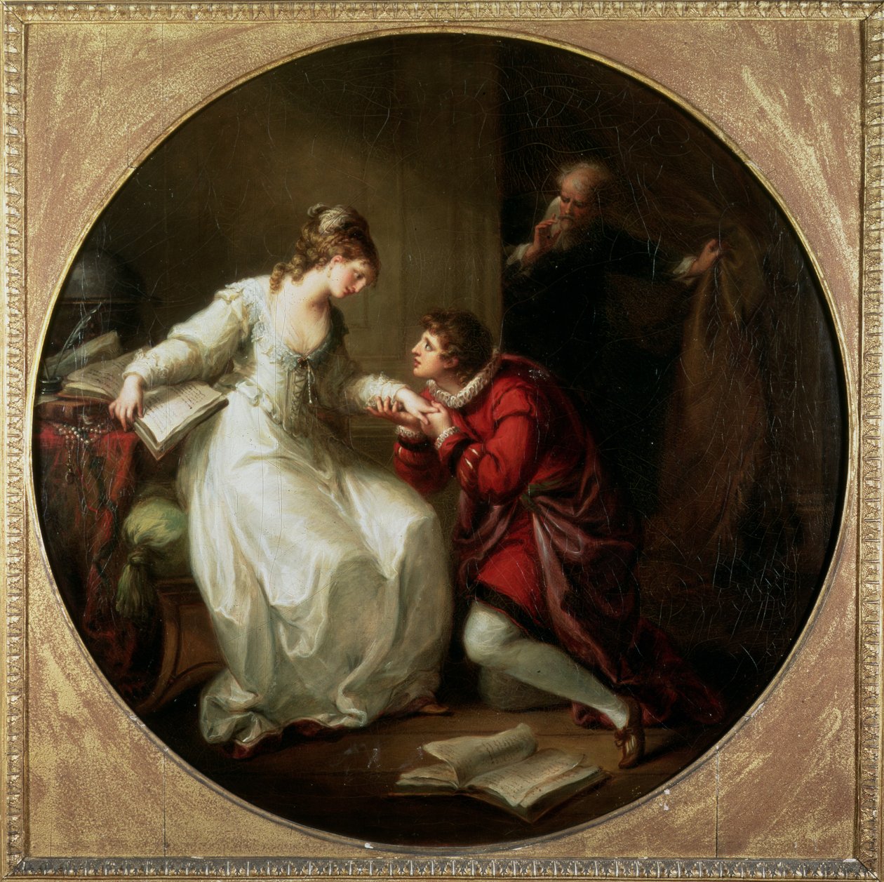 Abelard vraagt de hand van Heloise door Angelica Kauffmann