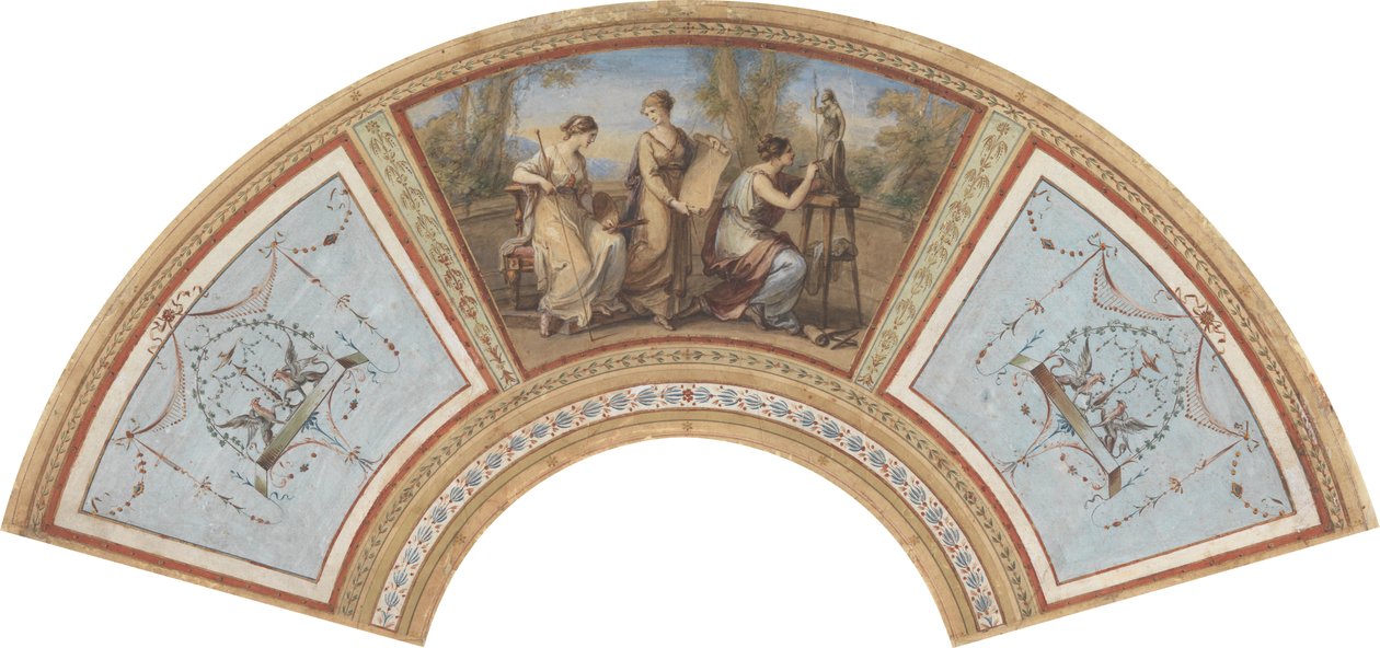 Ontwerp voor een waaier door Angelica Kauffmann