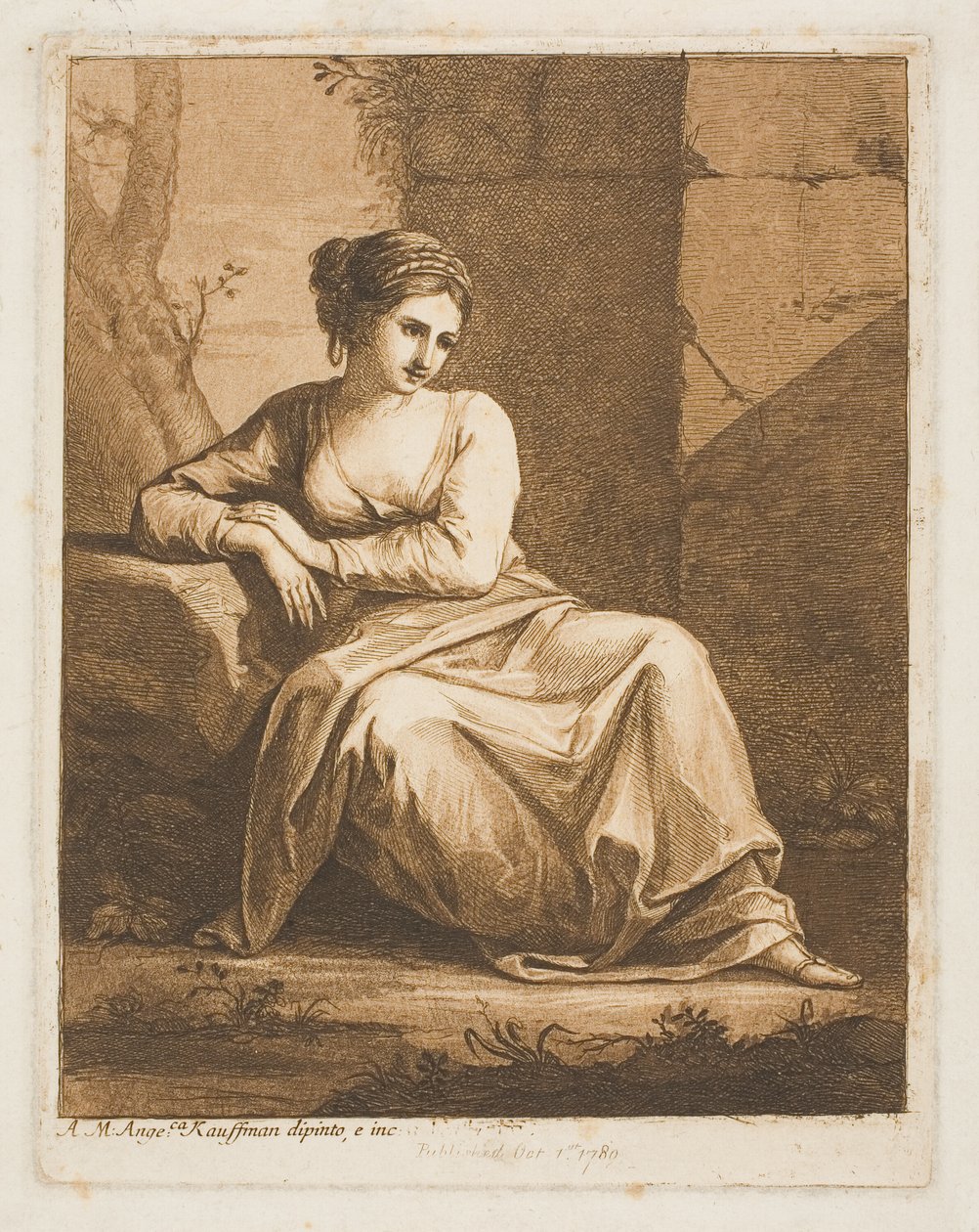 De Muze door Angelica Kauffmann