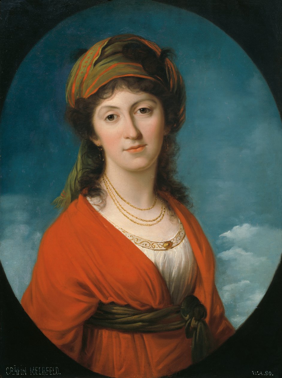 Marie Therese Gravin Meerfeld, geb. Gravin Dietrichstein door Angelica Kauffmann