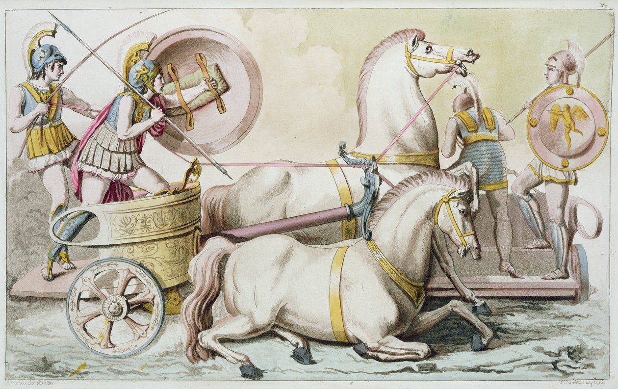 Romeinse wagenmenners, uit 