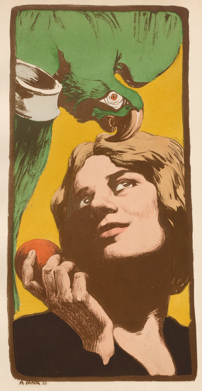 De Vrouw met de Papegaai door Angelo Jank
