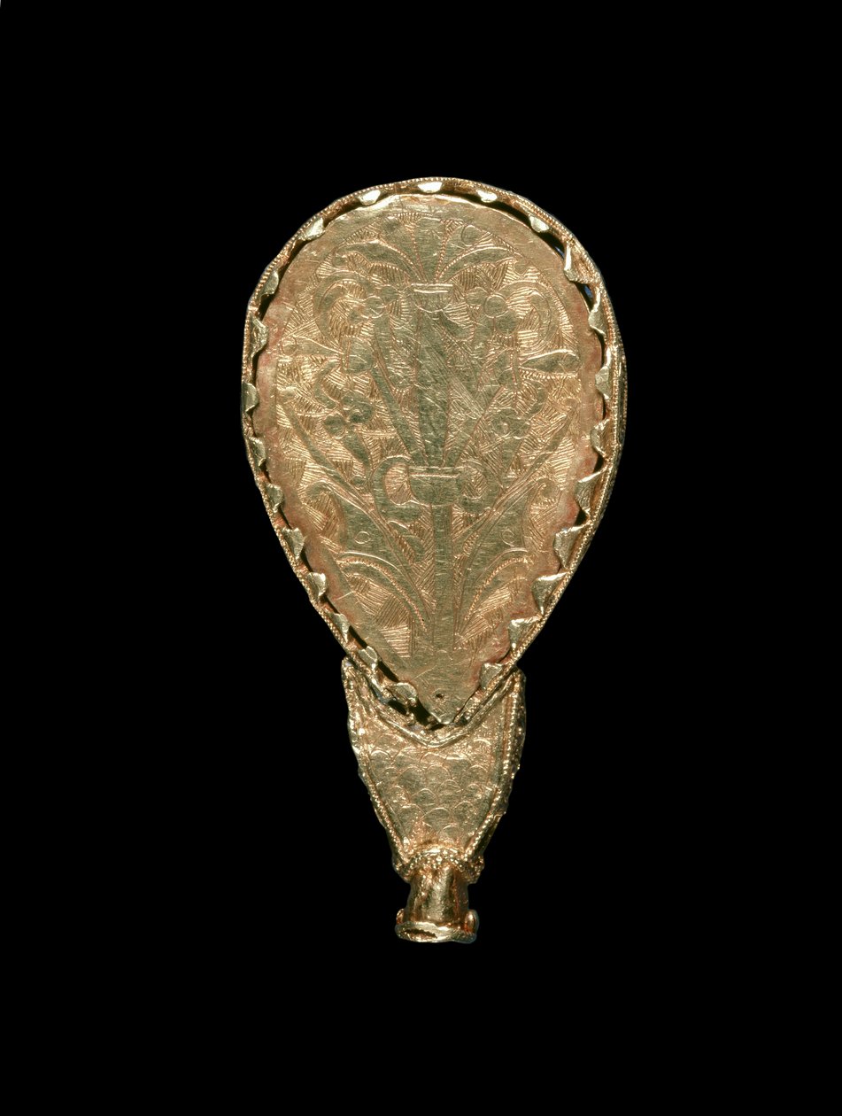 Het Alfred Juweel (goud, bergkristal en email) (achterkant) door Anglo Saxon