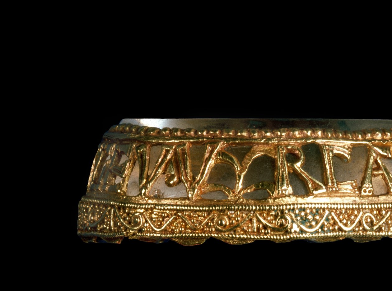 Het Alfred Juweel (detail) door Anglo Saxon