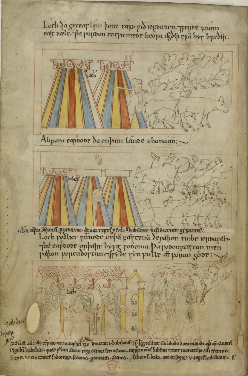 Lot en Abraham door Anglo Saxon