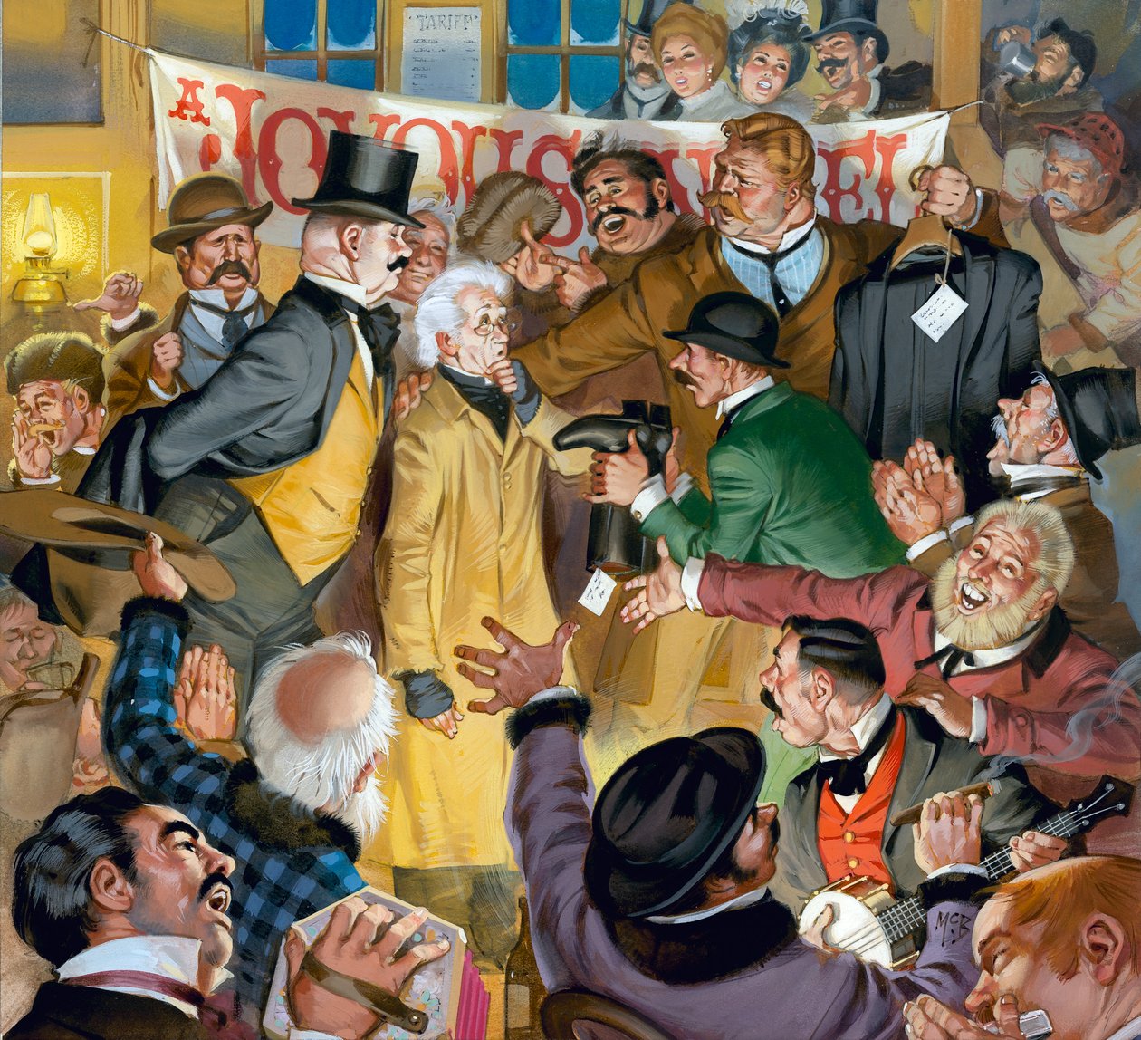 Een vrolijk Noël (gouache op papier) door Angus McBride