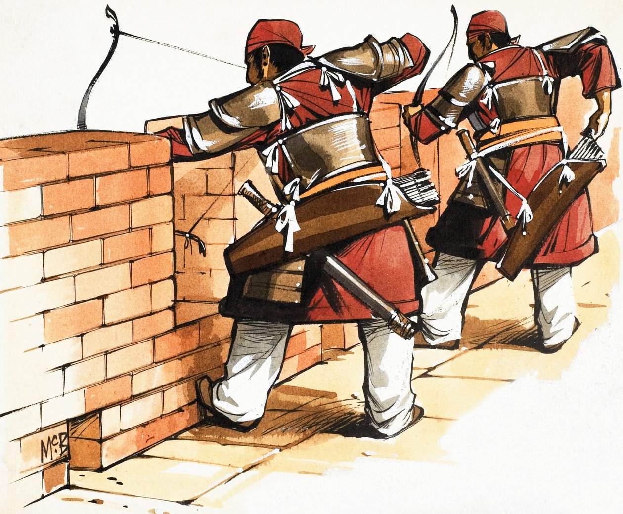 Boogschutters bij de muur door Angus McBride