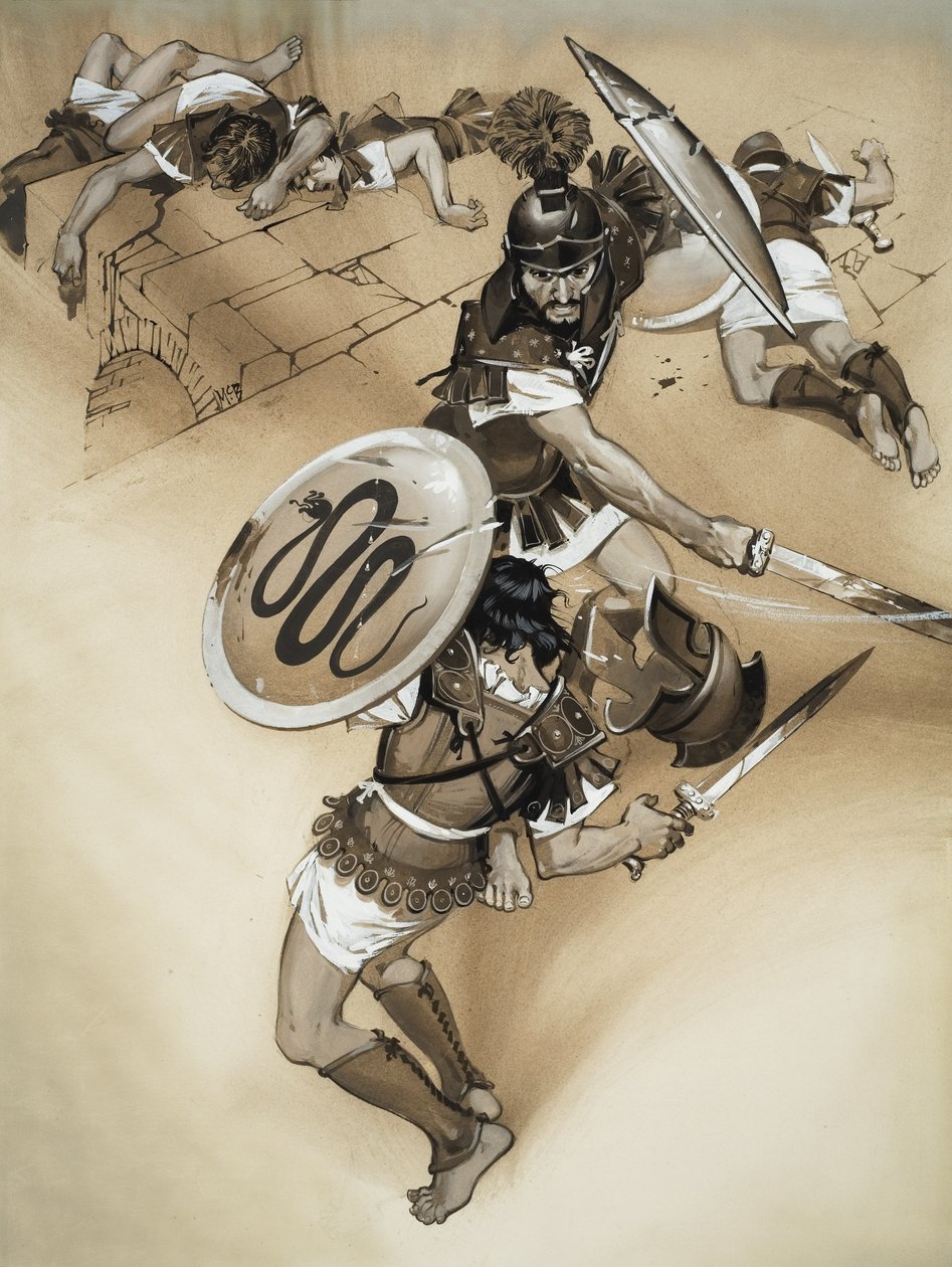 Horatii (gouache op papier) door Angus McBride