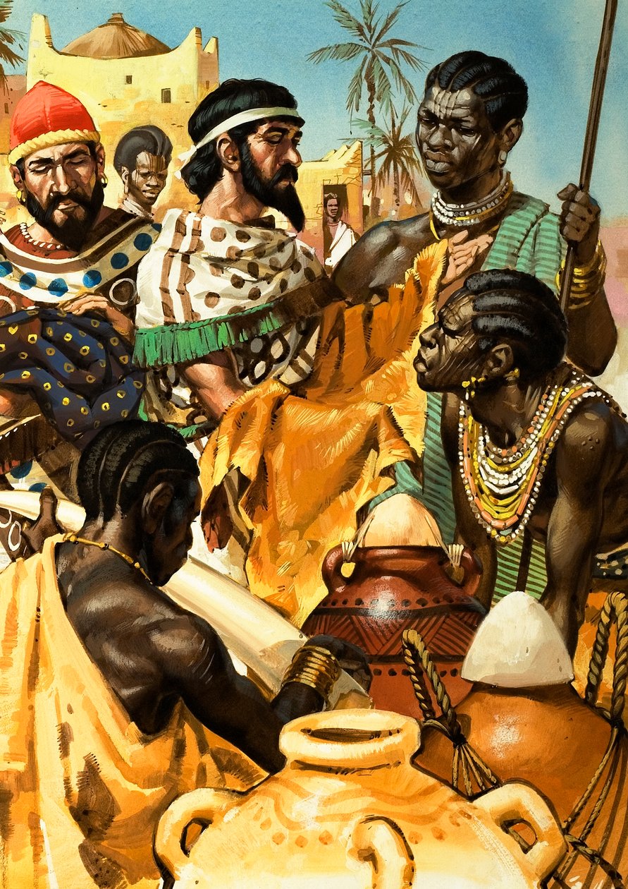 Fenicische handelaars in Afrika door Angus McBride