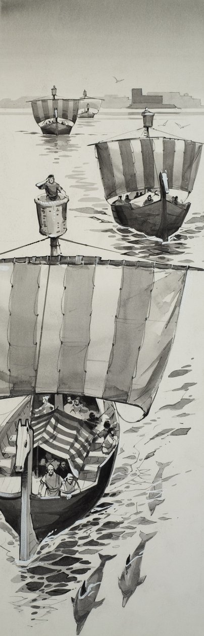 Feniciërs (gouache op papier) door Angus McBride