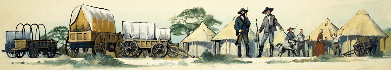 Pioniers in Mashonaland, Afrika door Angus McBride