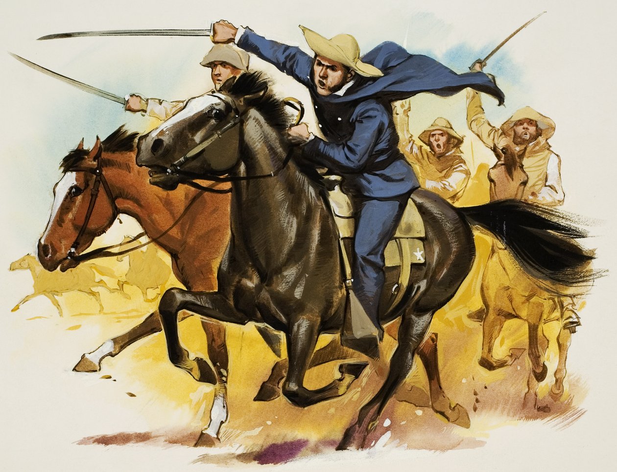 Sam Houston (1793-1863) (gouache on paper) door Angus McBride
