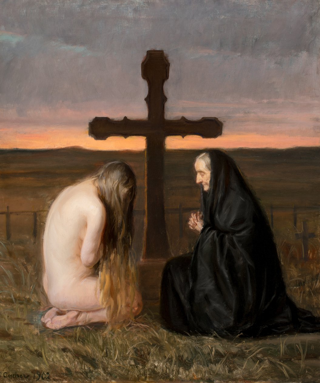 Danish: Sorg Grief door Anna Ancher