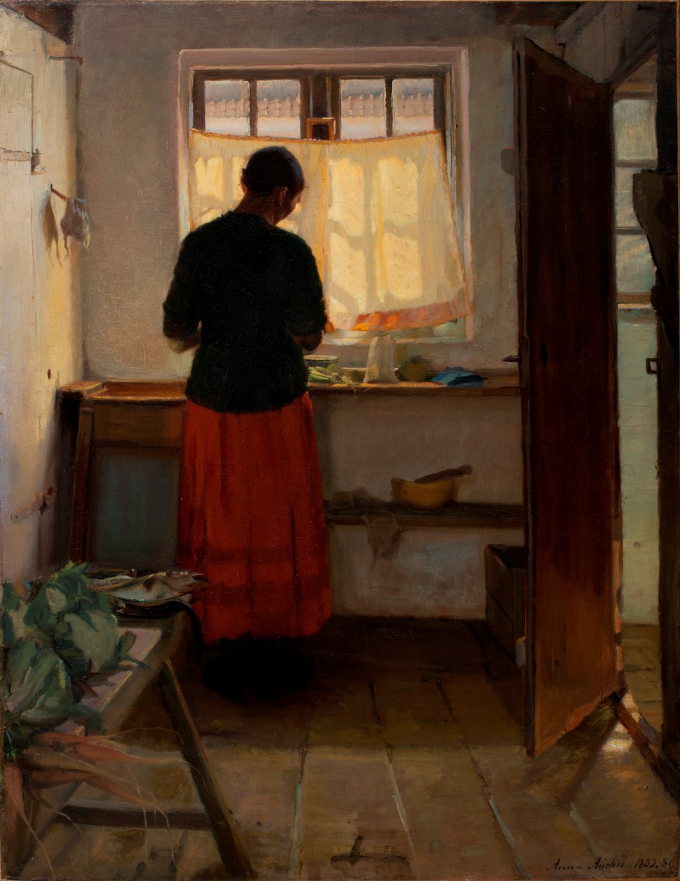 De meid in de keuken door Anna Ancher