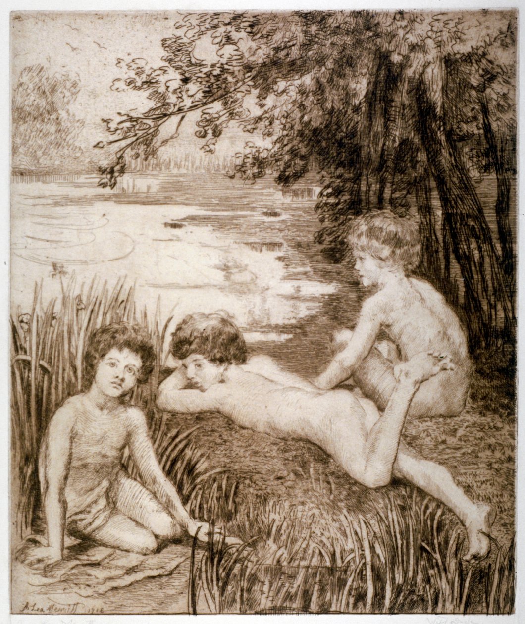Wilde Eend, 1913 door Anna Lea Merritt