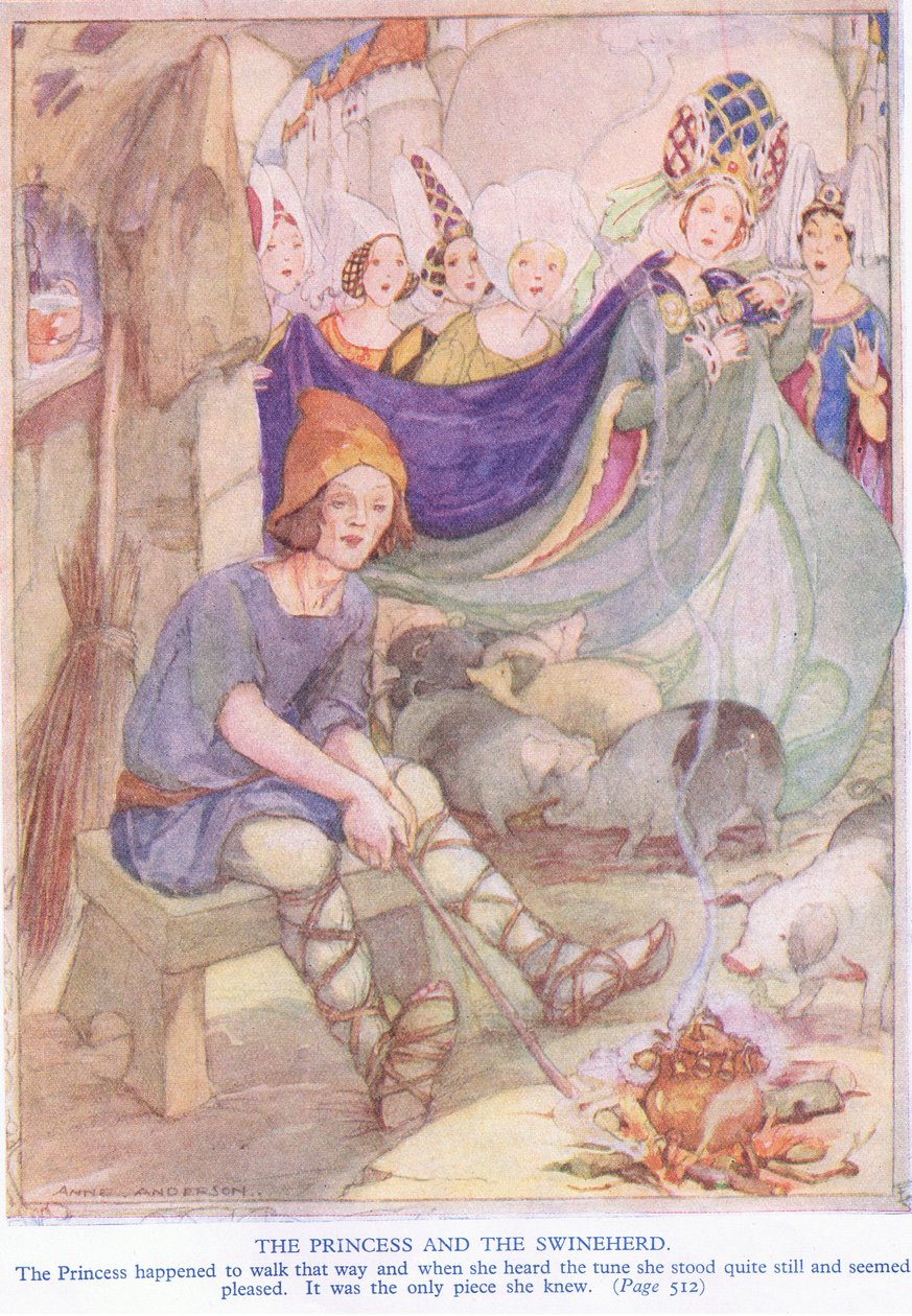 De prinses en de varkenshoeder door Anne Anderson