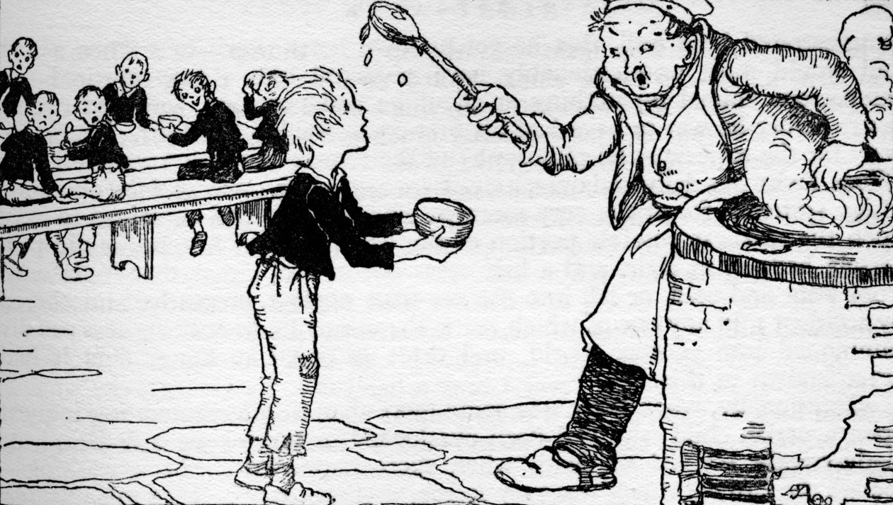 Oliver vraagt om meer, 1937 door Anne Anderson