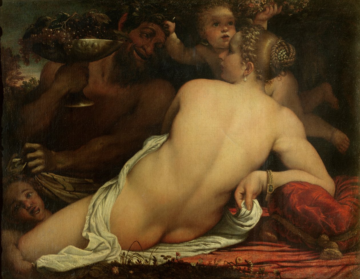 Een Bacchante door Annibale Carracci