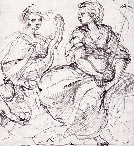 Overvloed en geluk door Annibale Carracci