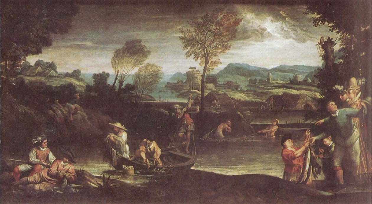 De Visvangst door Annibale Carracci