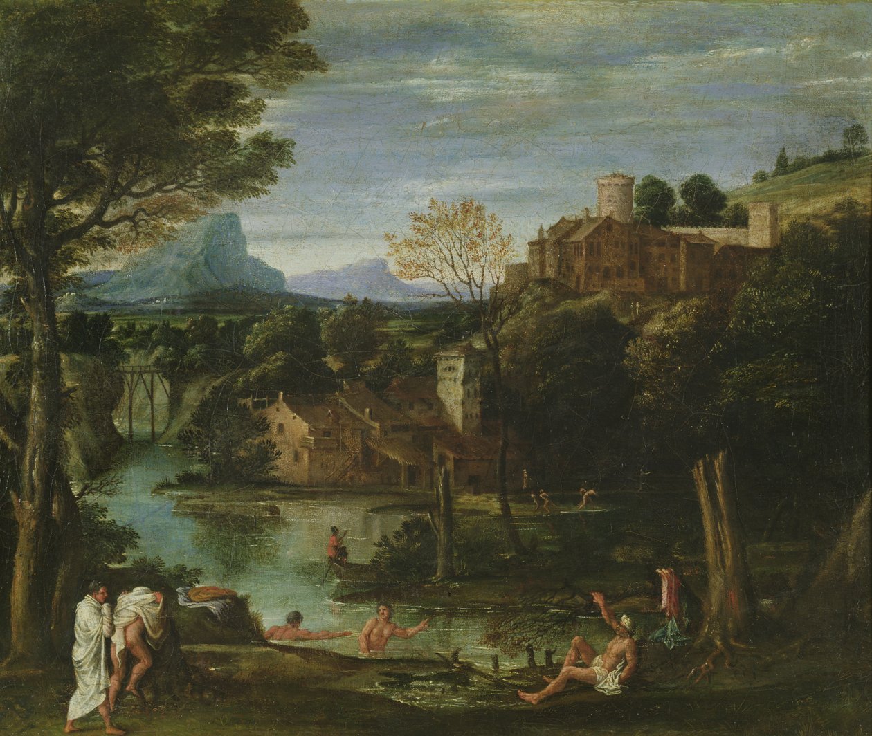 Landschap, c.1602 door Annibale Carracci